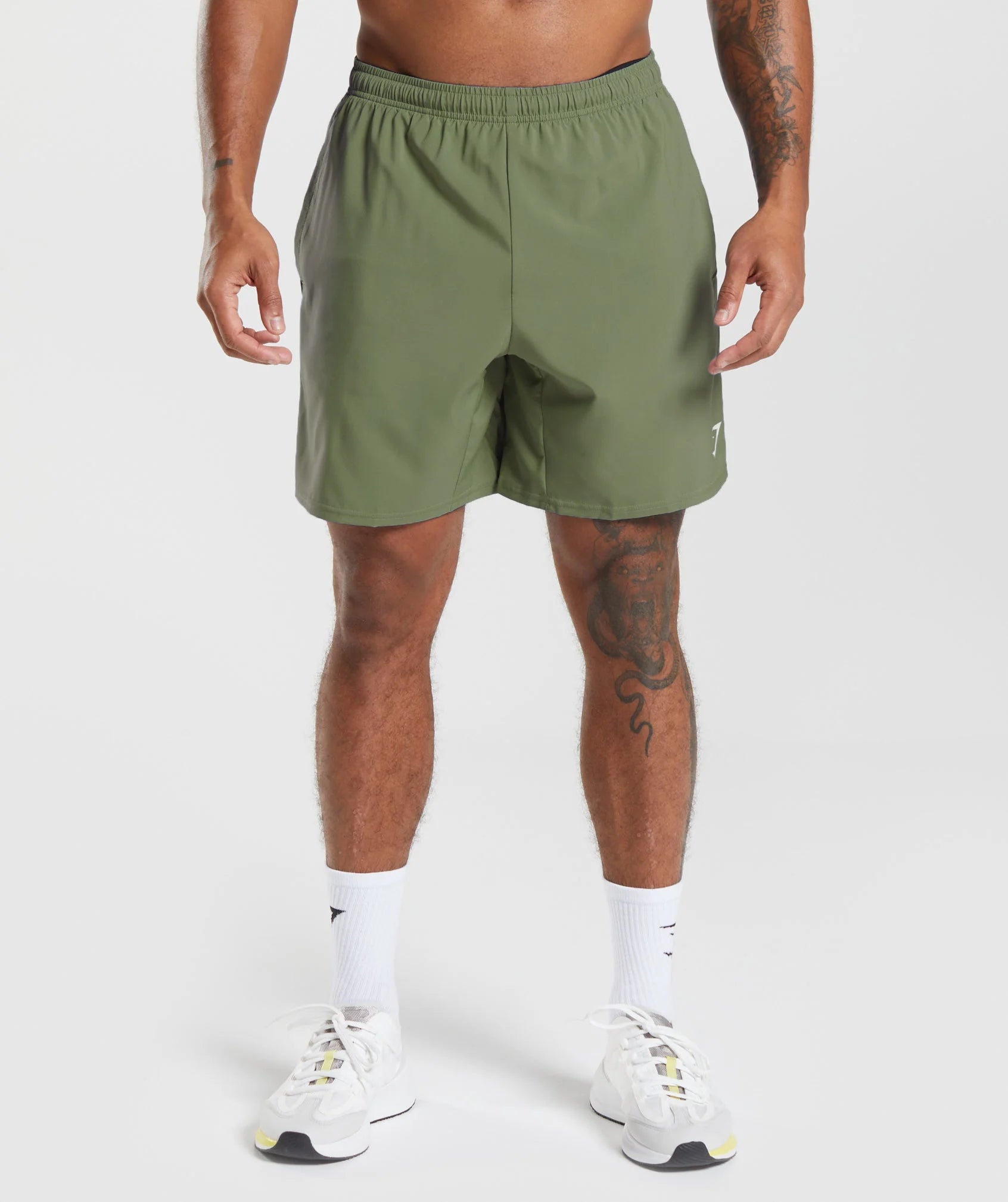 Gymshark Arrival 7" Shorts 'Core Olive'