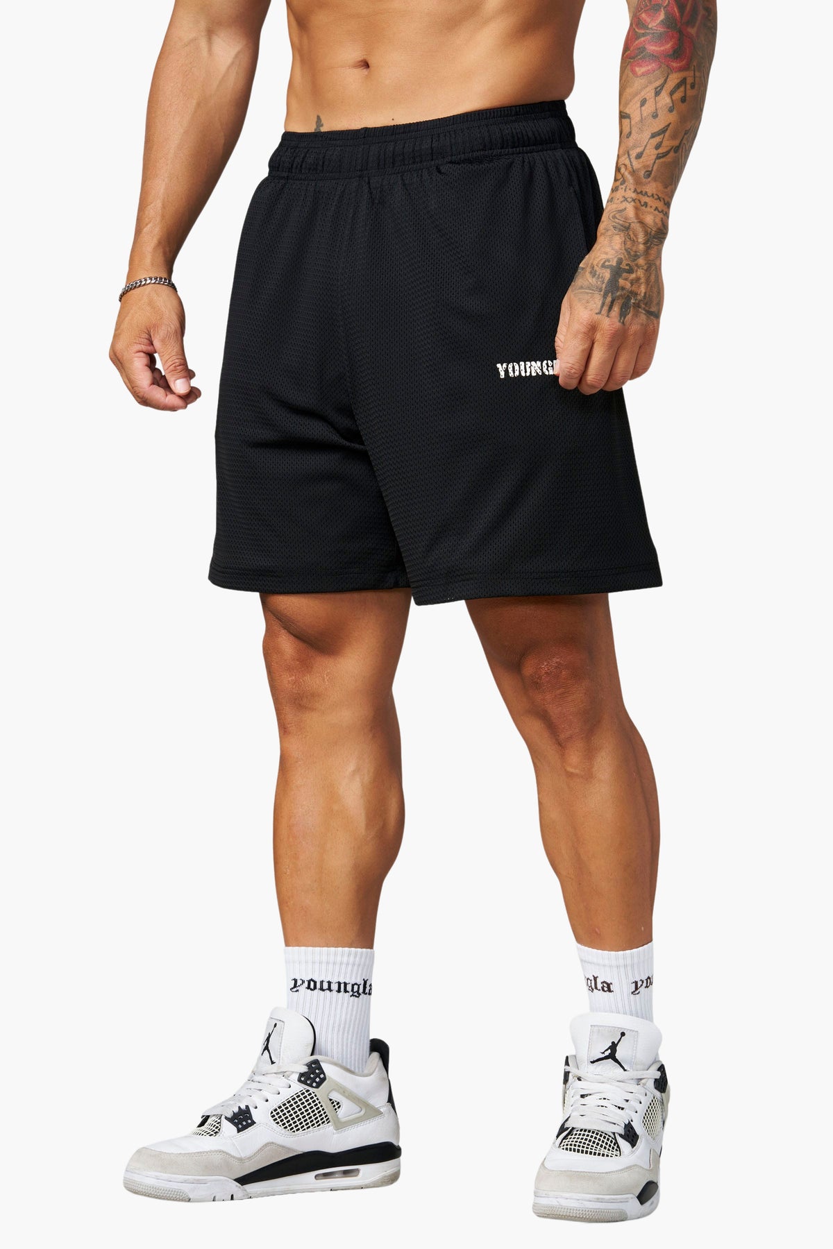 YoungLA 1103 - Aeromesh 7" Shorts 'Black'
