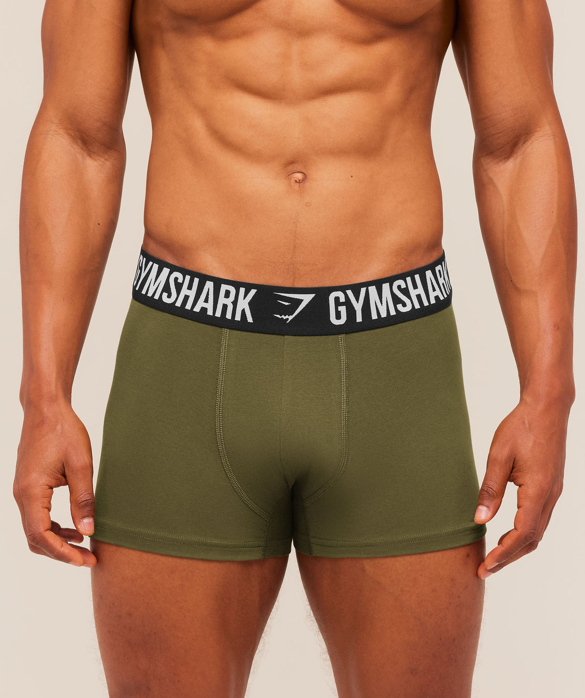Gymshark Boxer Brief 3PK 'Chalk Beige Canvas GreenCherry Purple'