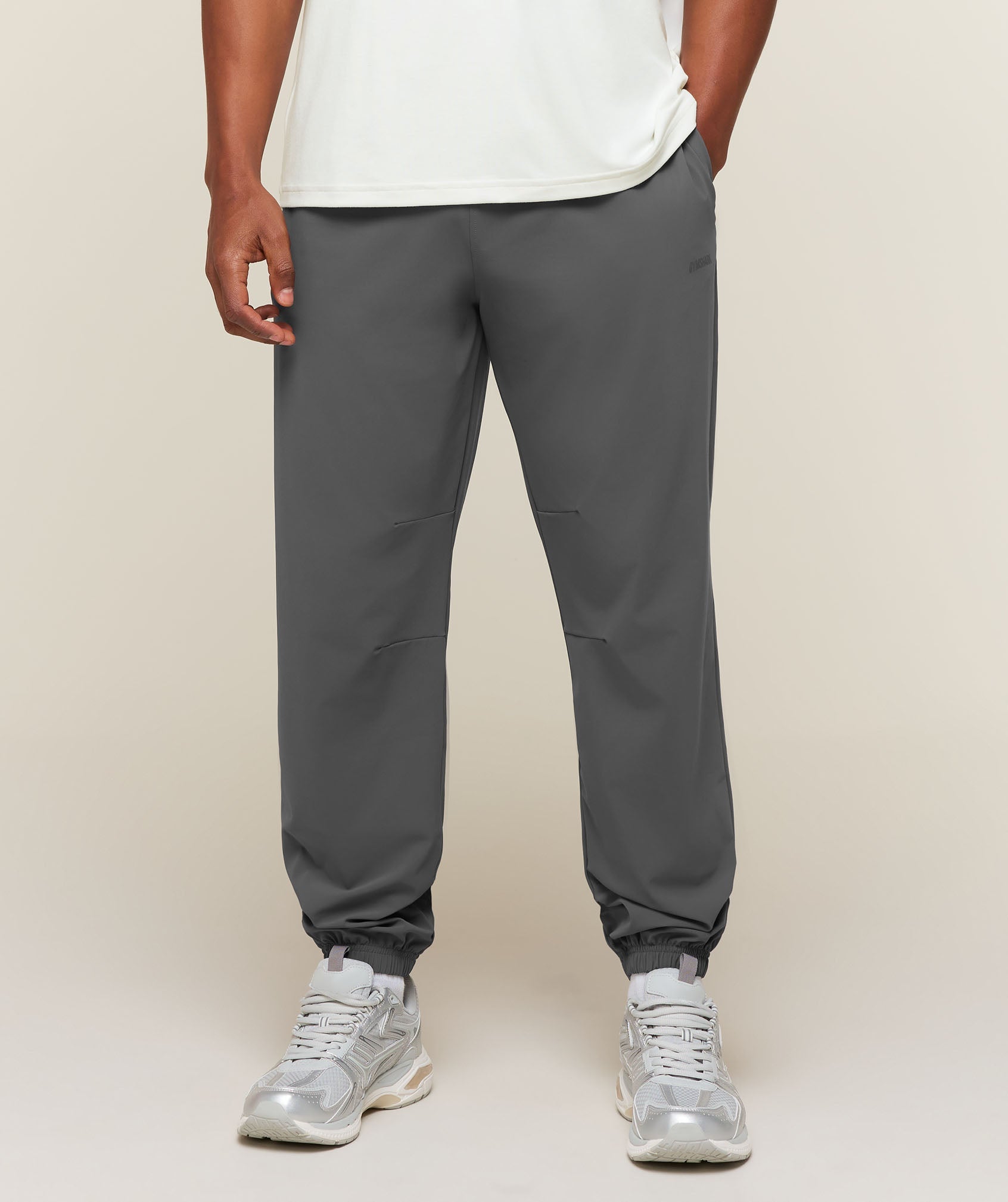 Gymshark Campus Crest Cuffed Pants 'Dark Grey'