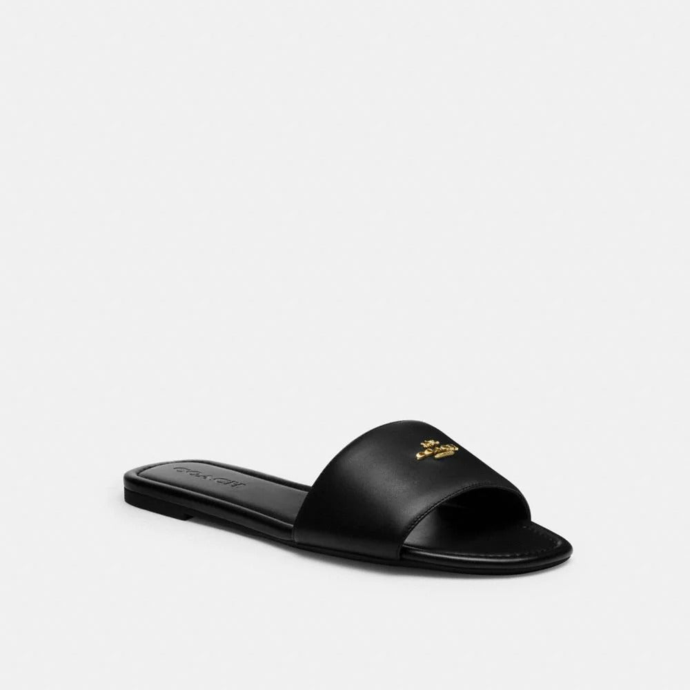 Coach Slide Sandal Black