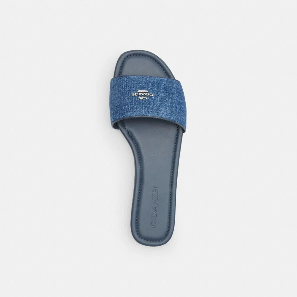 Coach Slide Sandal Denim