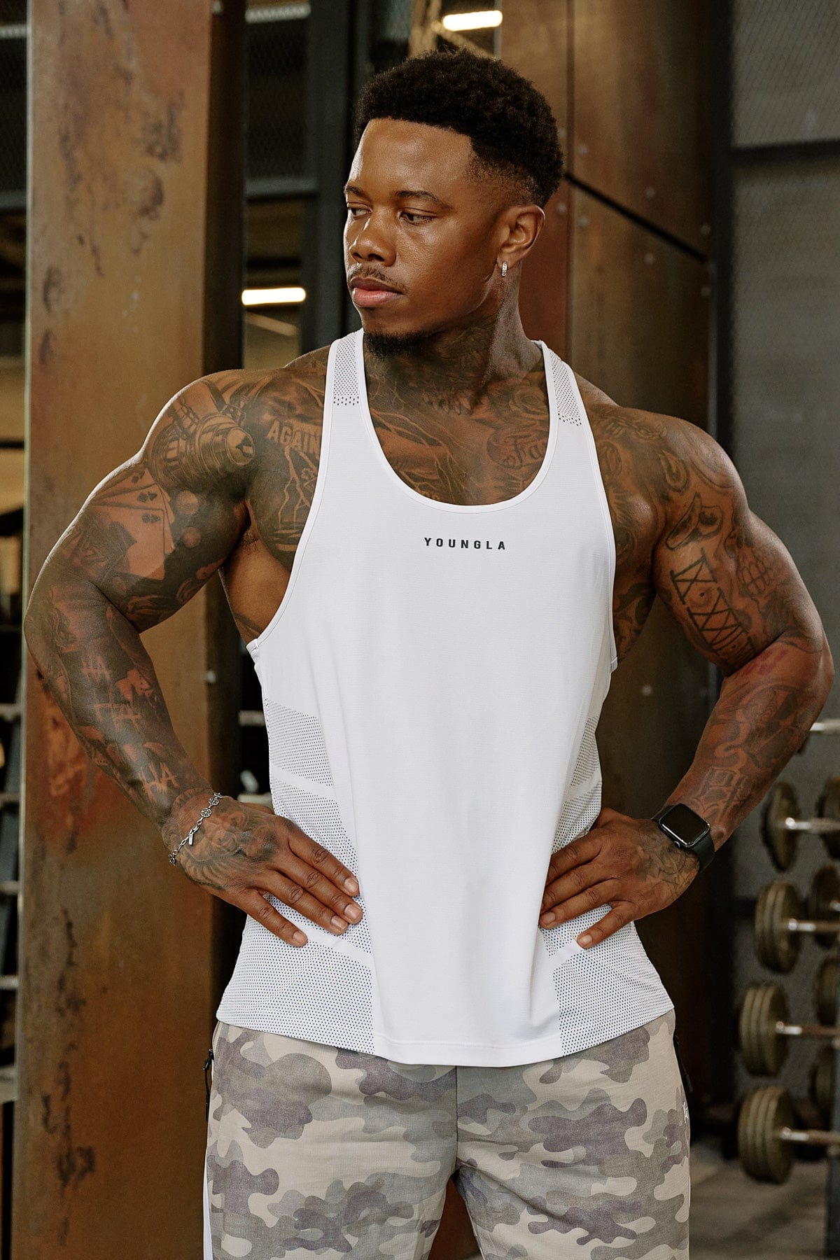 YoungLA 3042 - Kinetic Workout Stringers 'White'