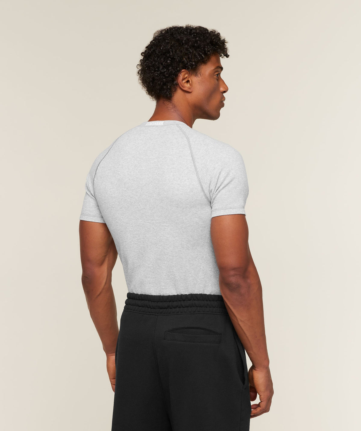 Gymshark Cotton Seamless T-Shirt 'Danx Soft Grey Marl'