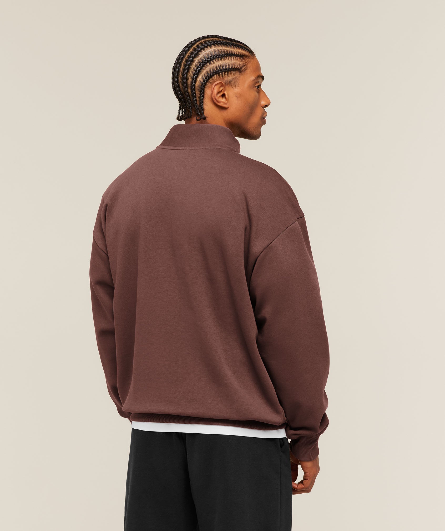 Gymshark Crest 1/4 Zip 'Espresso Brown'