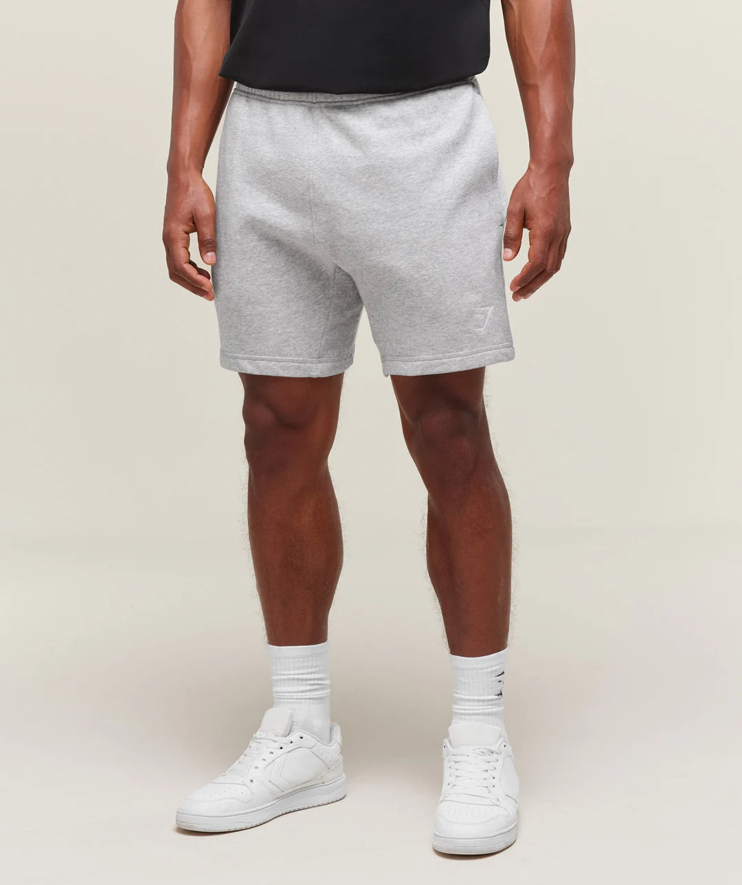 Gymshark Crest Shorts 'Light Grey Marl'