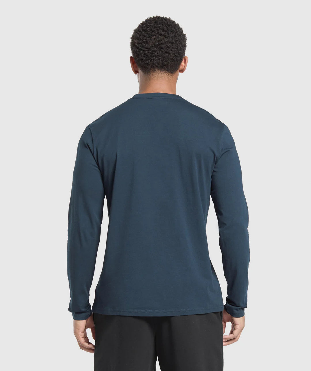 Gymshark Crest Long Sleeve T-Shirt 'Navy'