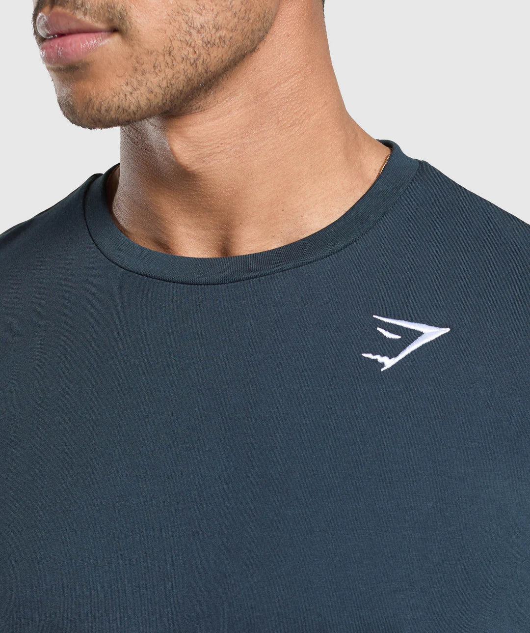 Gymshark Crest Long Sleeve T-Shirt 'Navy'