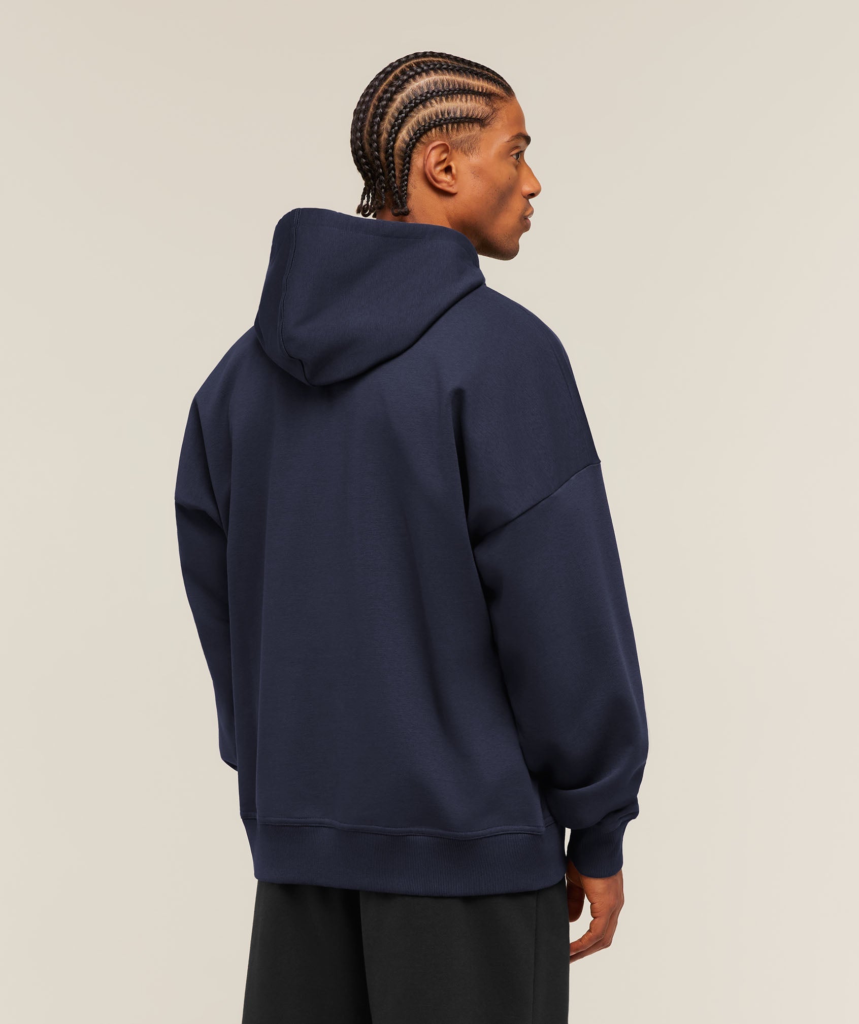 Gymshark Crest Oversized Zip Up Hoodie 'Heavy Blue'