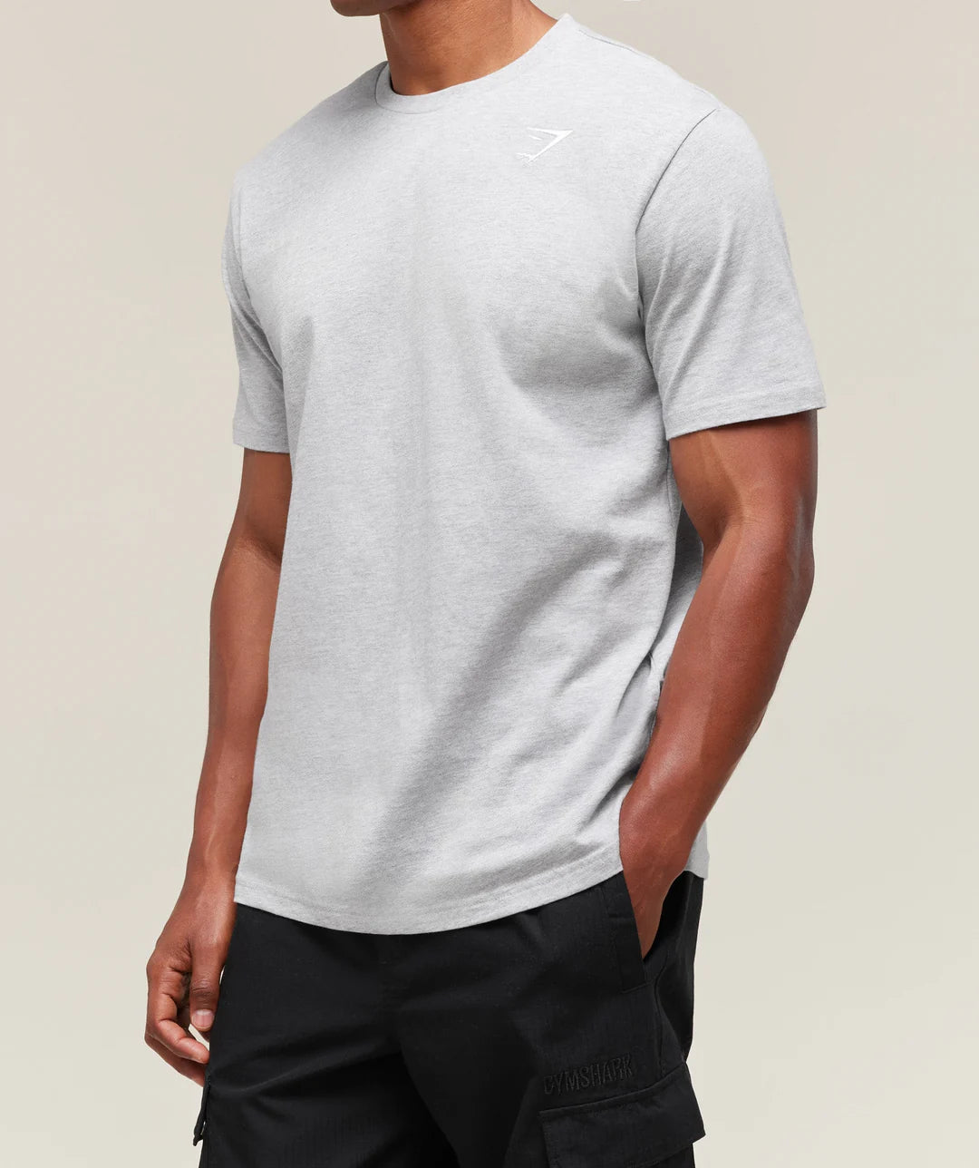 Gymshark Crest T-Shirt 'Light Grey Marl'