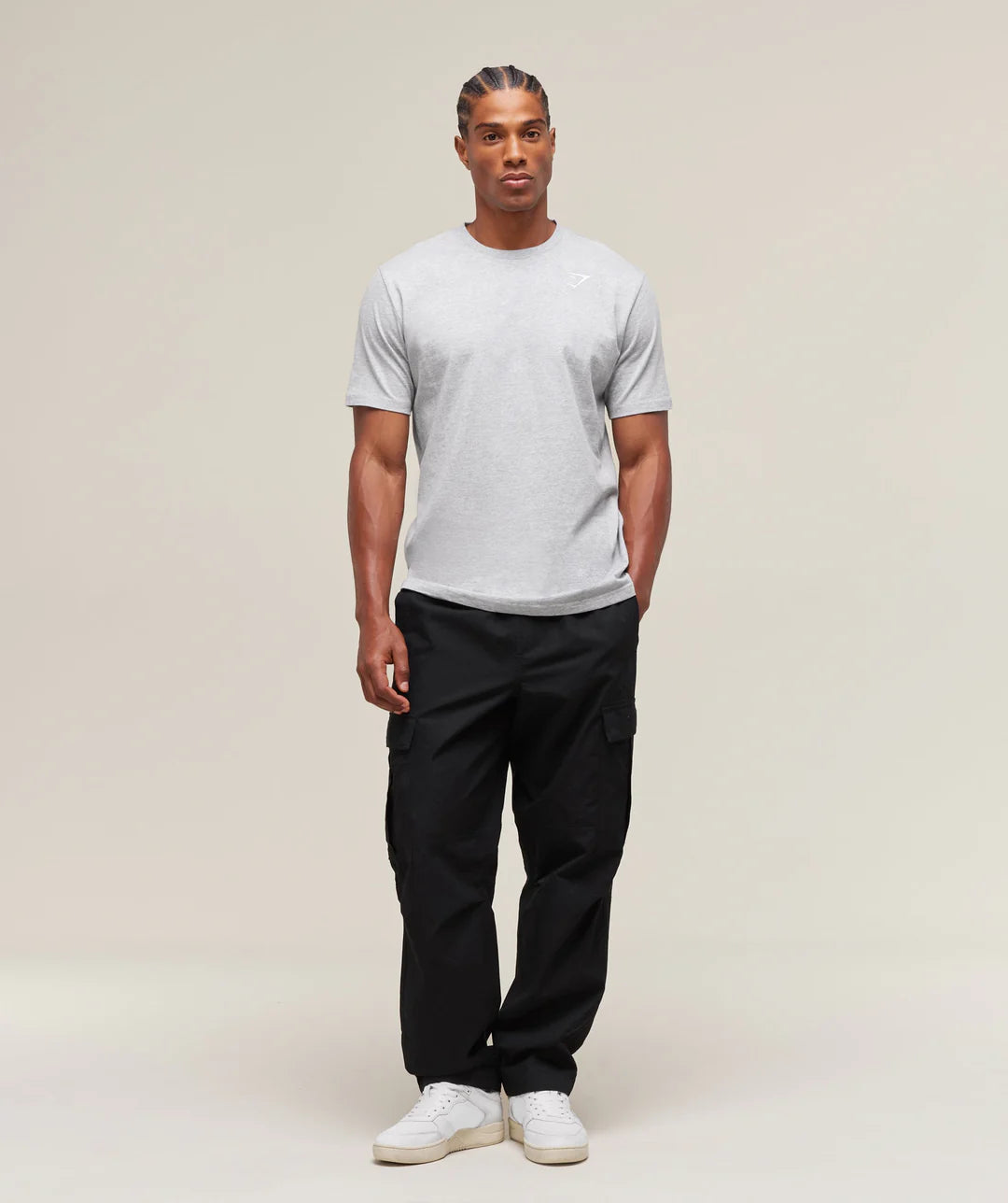 Gymshark Crest T-Shirt 'Light Grey Marl'