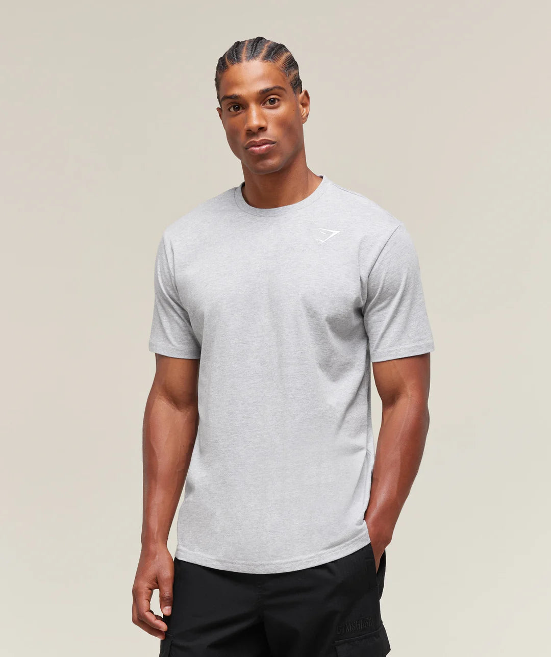 Gymshark Crest T-Shirt 'Light Grey Marl'