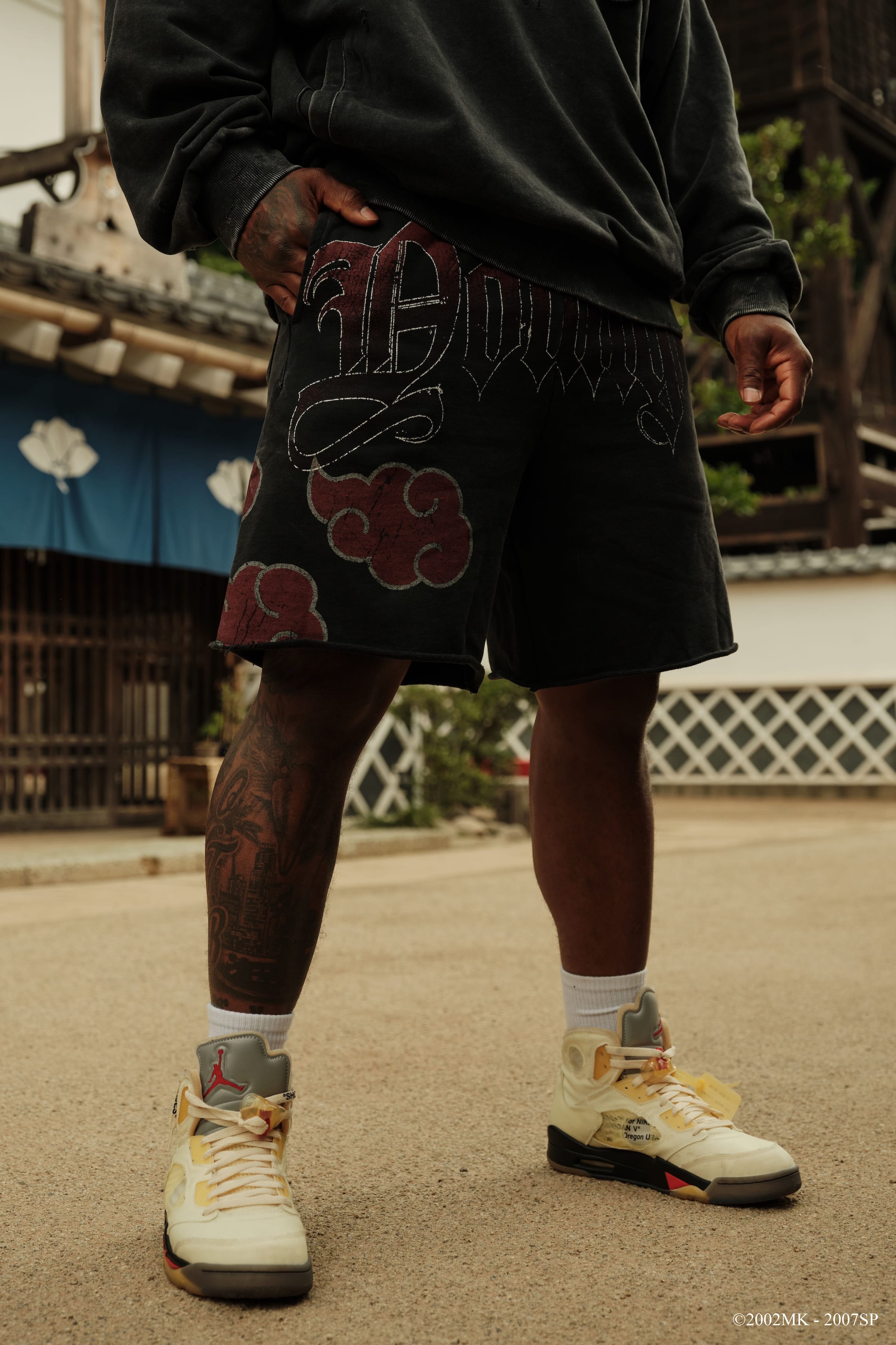 YoungLa 1002 - Naruto Sweat Shorts 'Akatsuki'