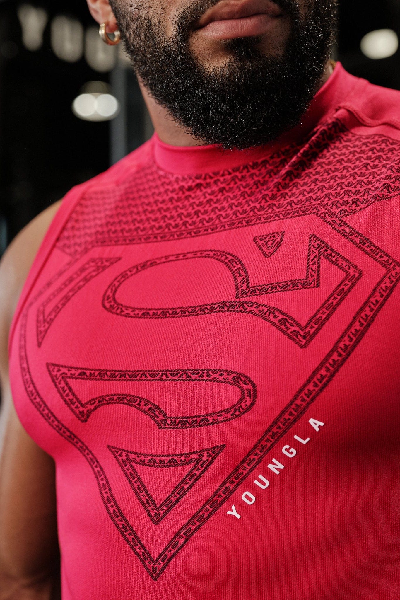 YoungLA 3047 - Superman Compression Tanks 'Red'