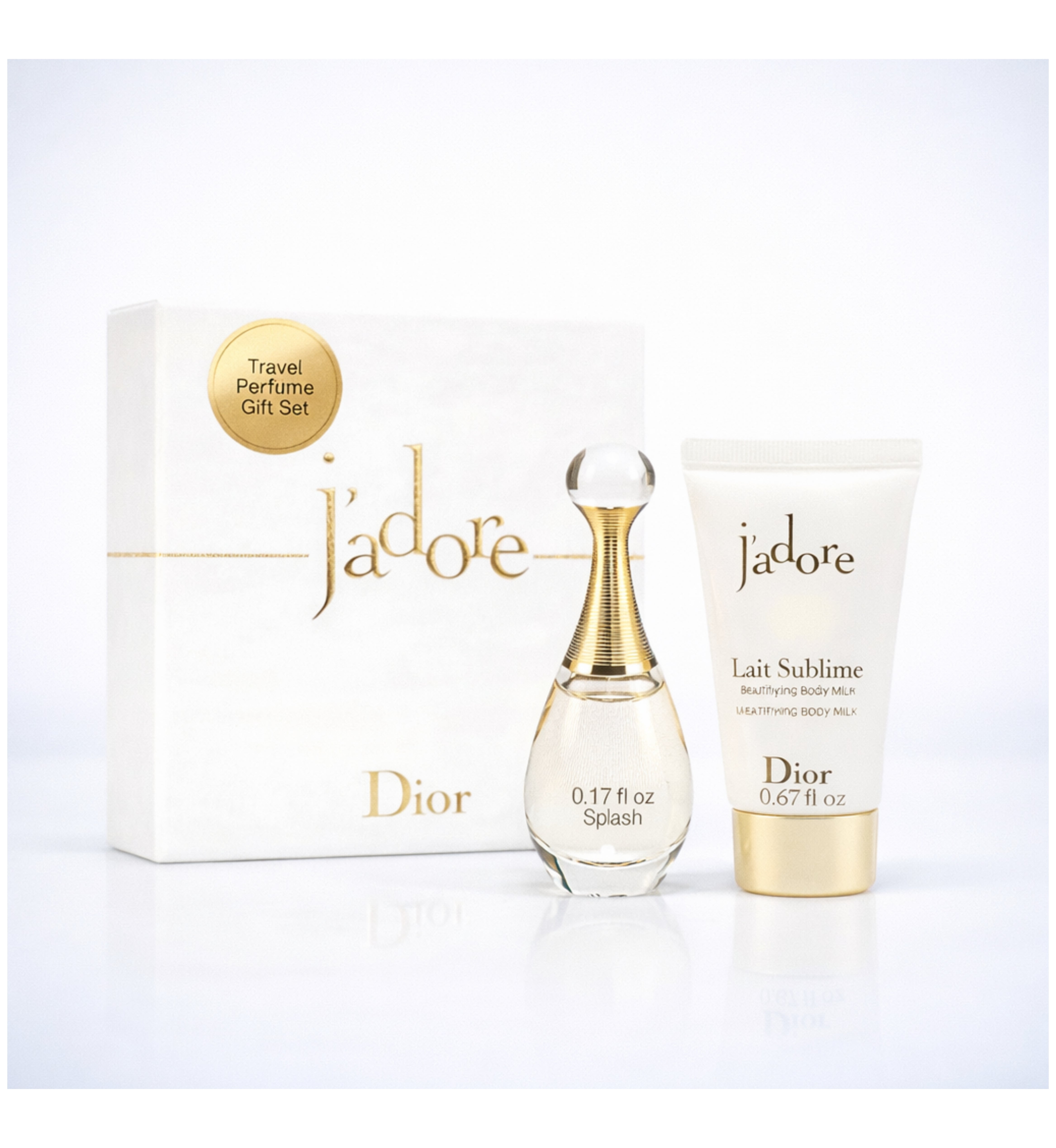 Dior J'adore Perfume for Women Mini Fragrance Gift Set EDP & Body Lotion Duo Travel Set (Perfume 10 ML / Lotion 0.34 Fl Oz)
