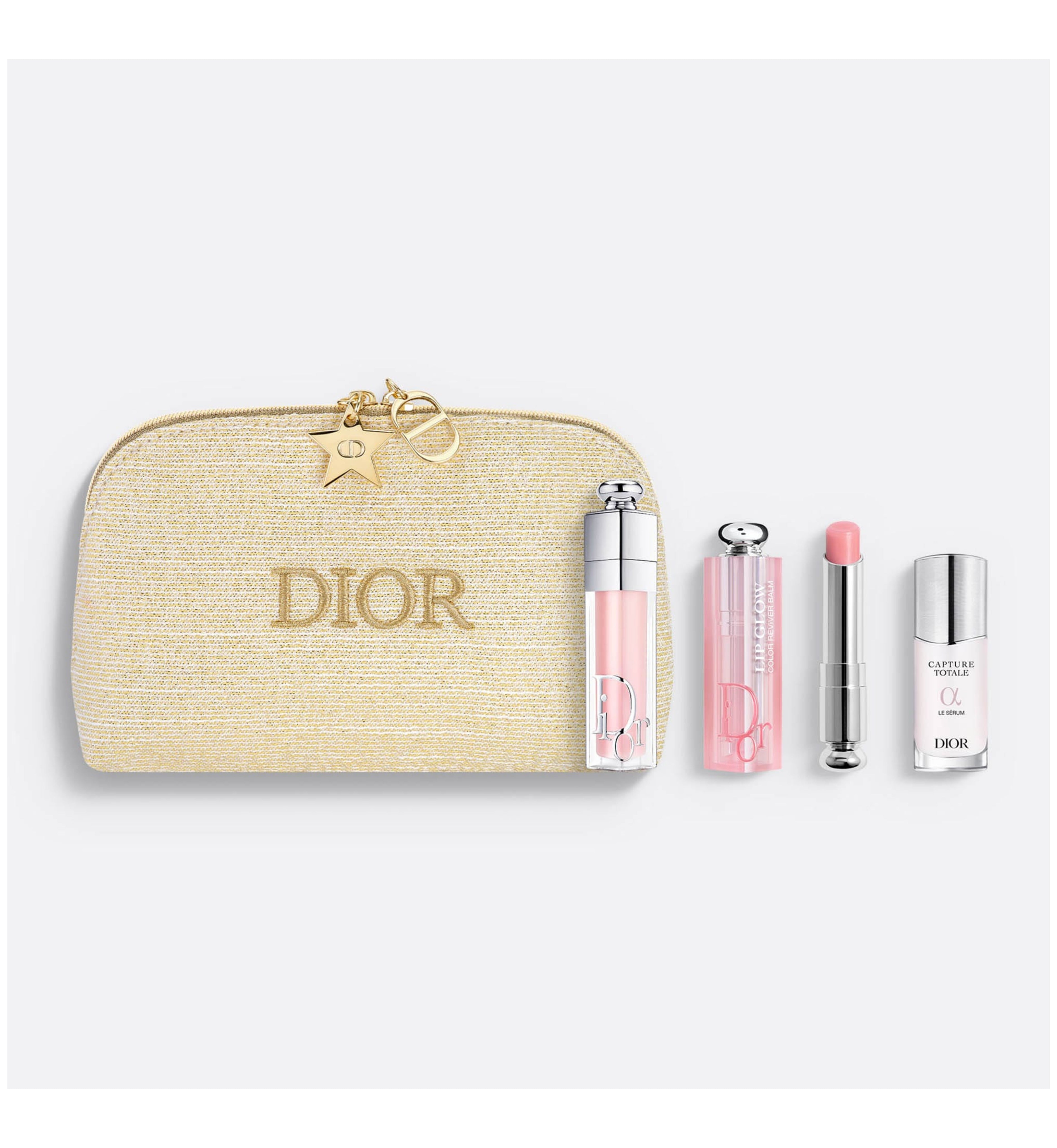 Dior Limited Edition Lip Care Makeup Set: Radiant Lip Treatment + Makeup Bag