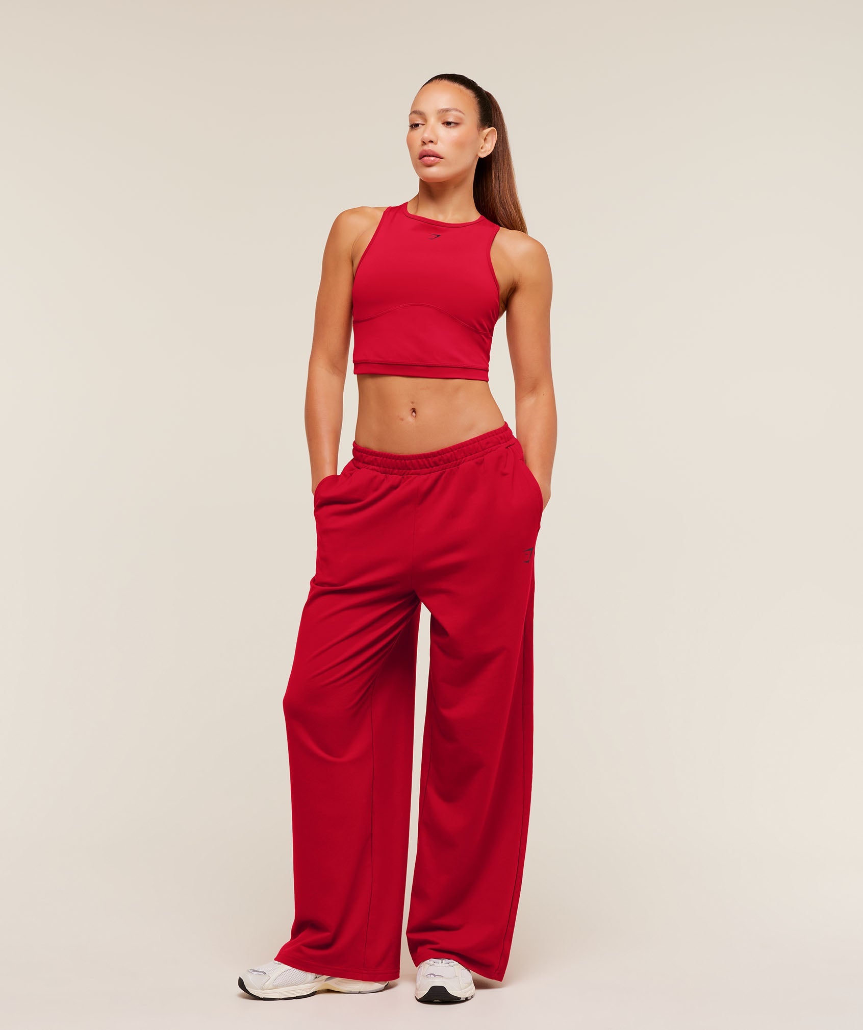 Gymshark Lifting Dipped Waistband Pants 'Carmine Red'