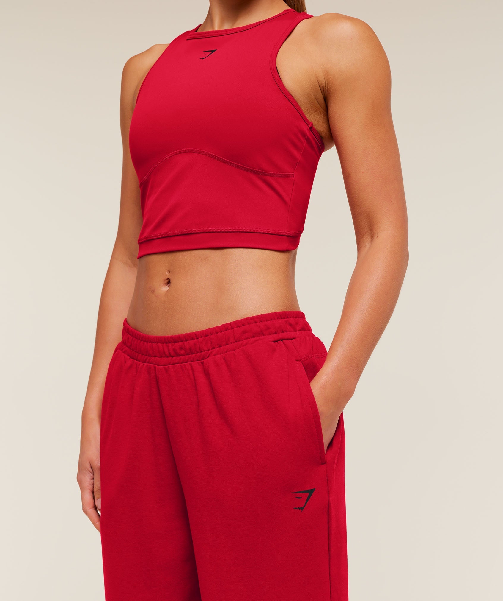 Gymshark Lifting Dipped Waistband Pants 'Carmine Red'