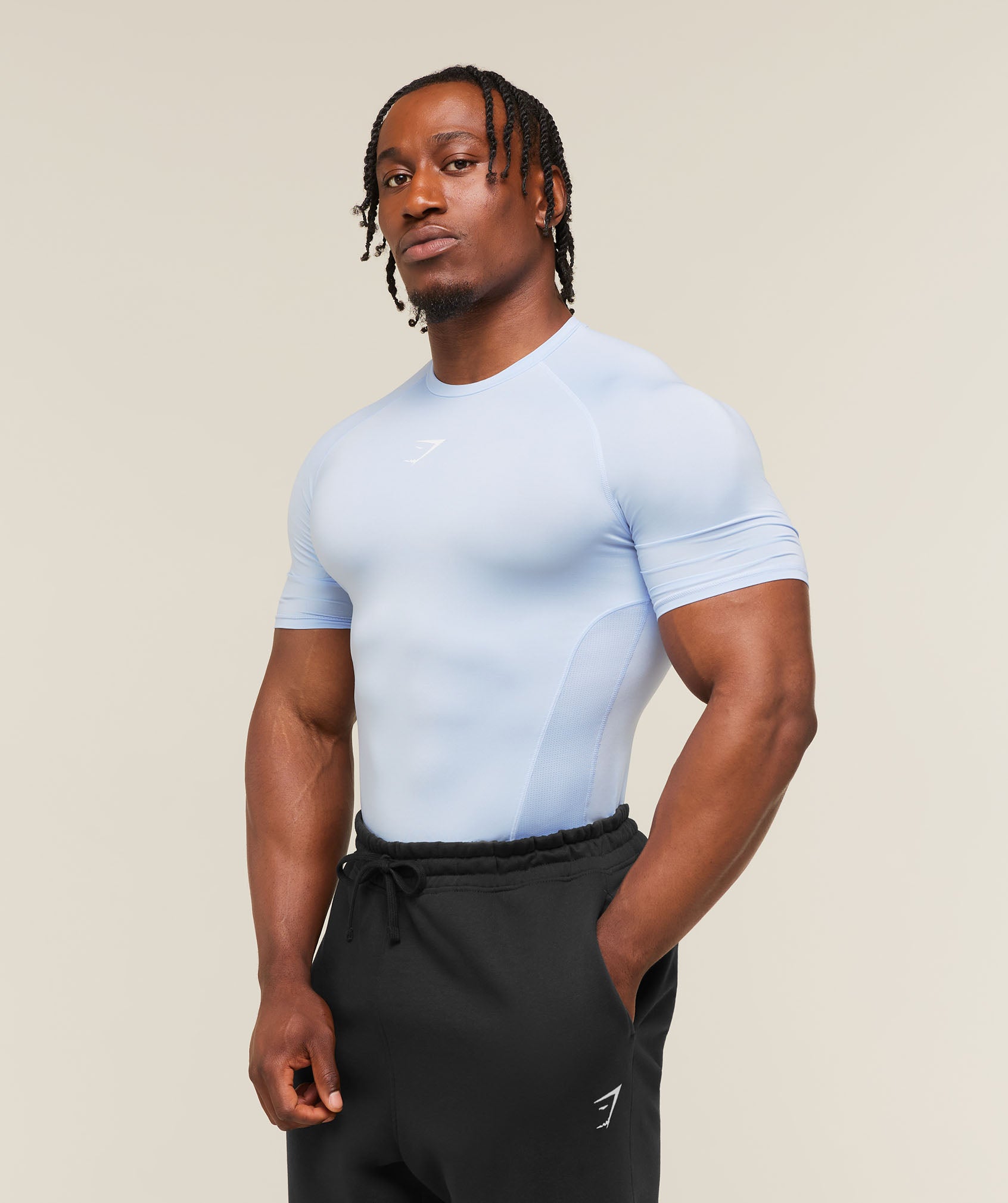 Gymshark Element Baselayer T-Shirt 'Tranquil Blue'