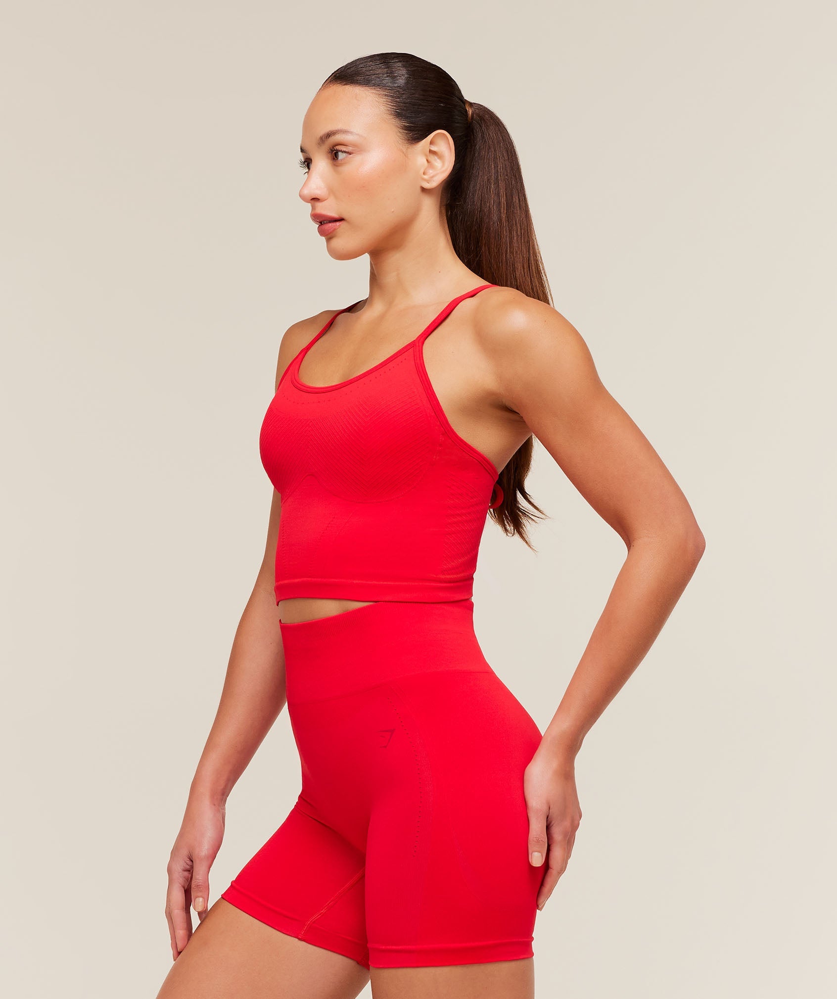 Gymshark Energise Seamless Crop Top 'Athletic Red'