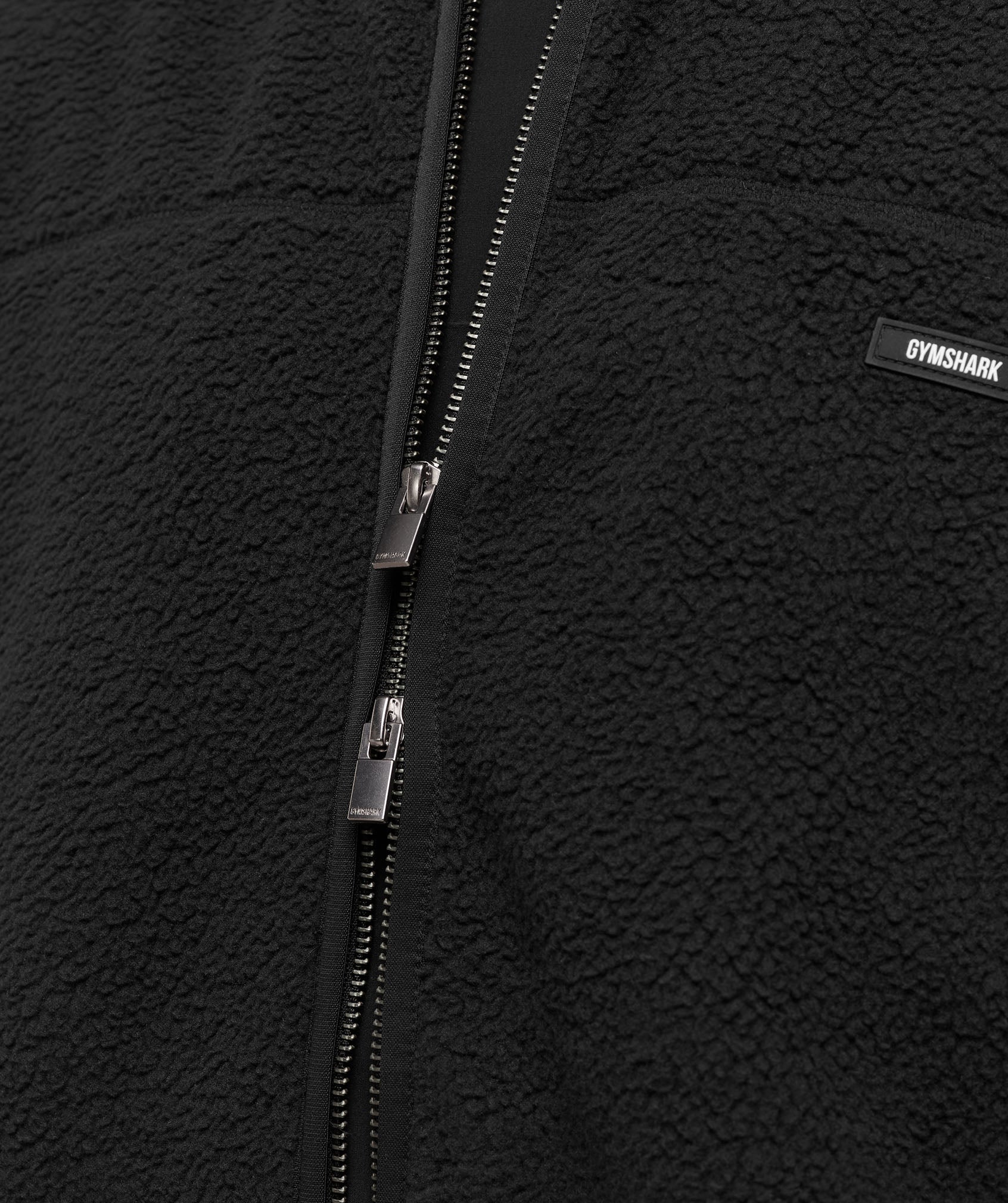 Gymshark Fleece Zip Through Jacket 'Black'