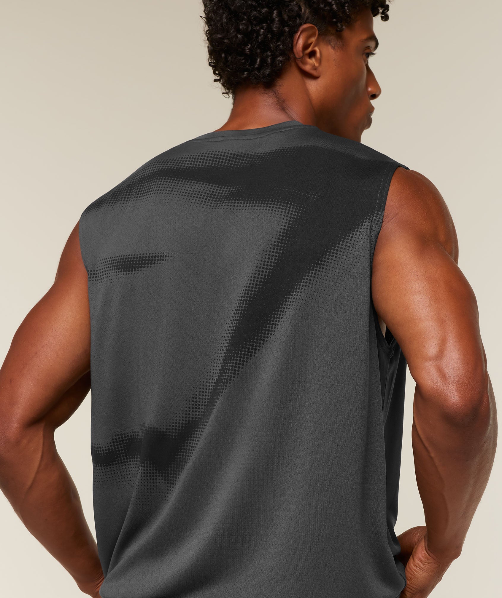 Gymshark Motion Blur Graphic Tank 'Onyx Grey'