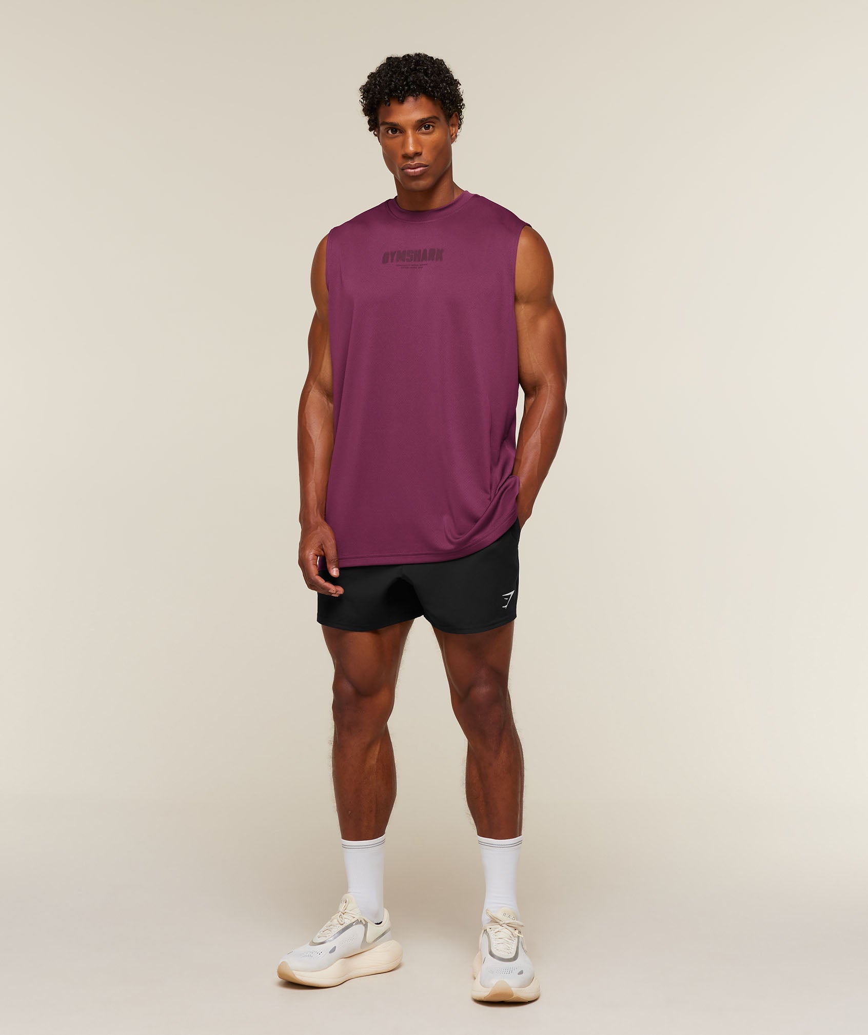 Gymshark Motion Blur Graphic Tank 'Strength Pink'