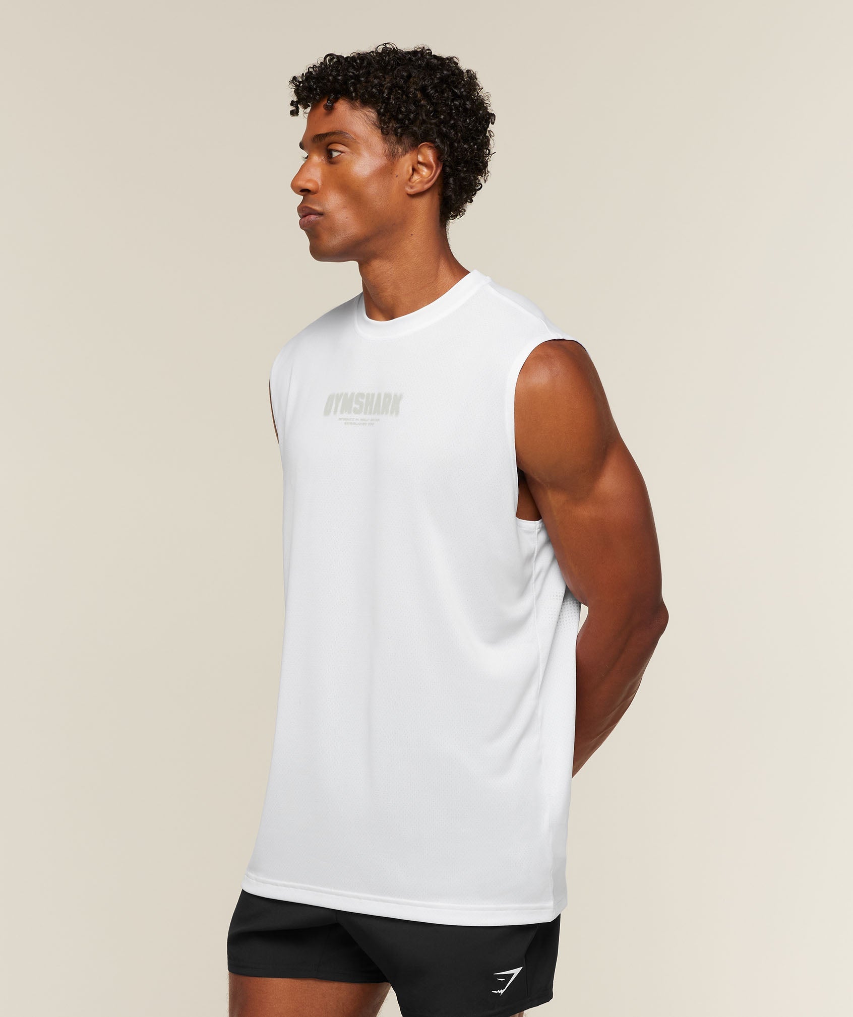 Gymshark Motion Blur Graphic Tank 'White'