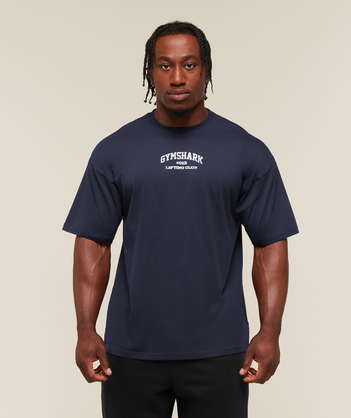 Gymshark Faded Collegiate Graphic T-Shirt 'Heavy Blue'