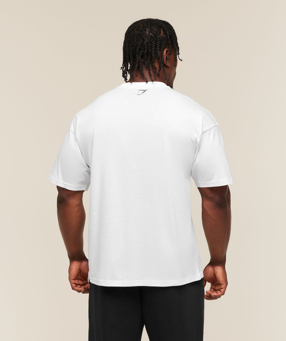 Gymshark Faded Collegiate Graphic T-Shirt 'White'