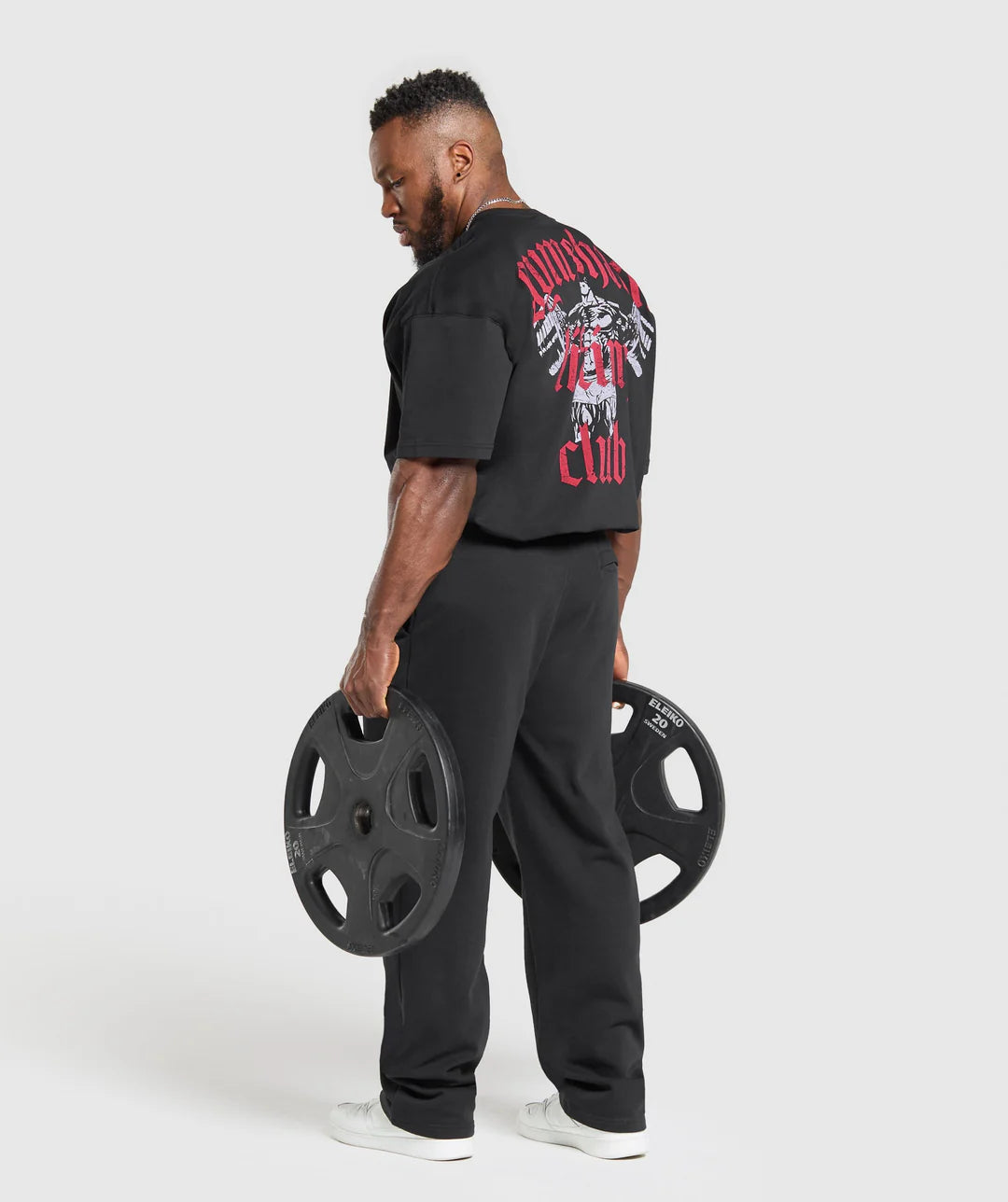 Gymshark Lifting Club T-Shirt 'Black/Conditioning Red'