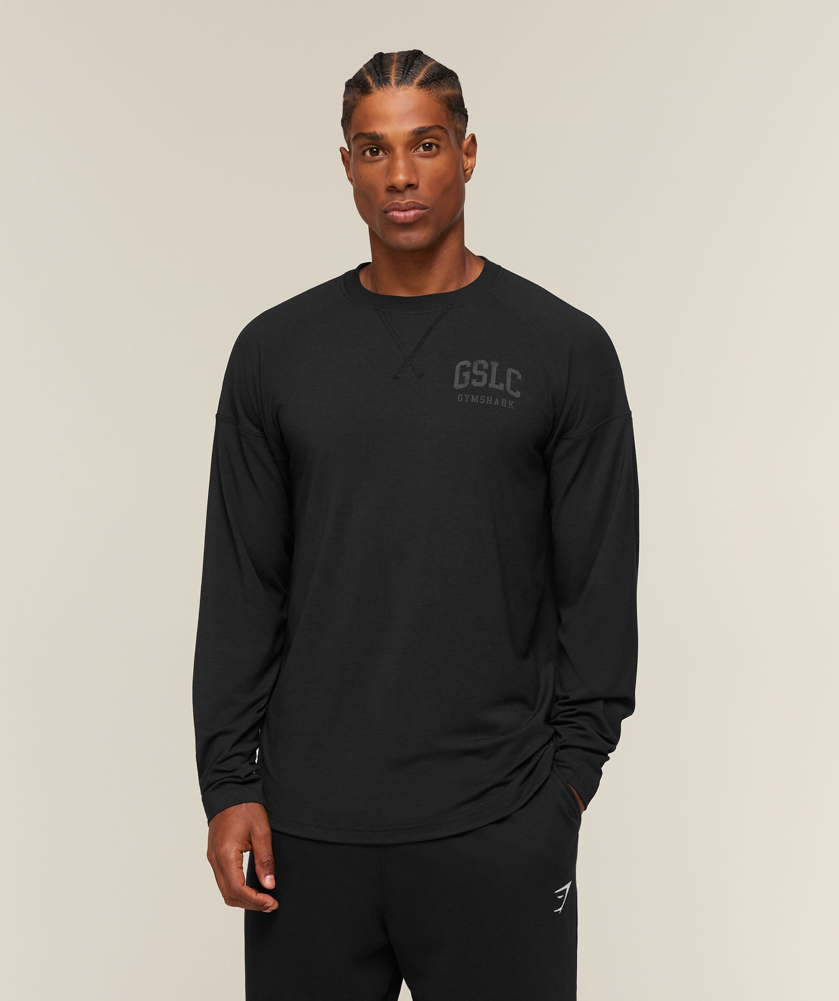 Gymshark GSLC Raglan Long Sleeve T-Shirt 'Black'