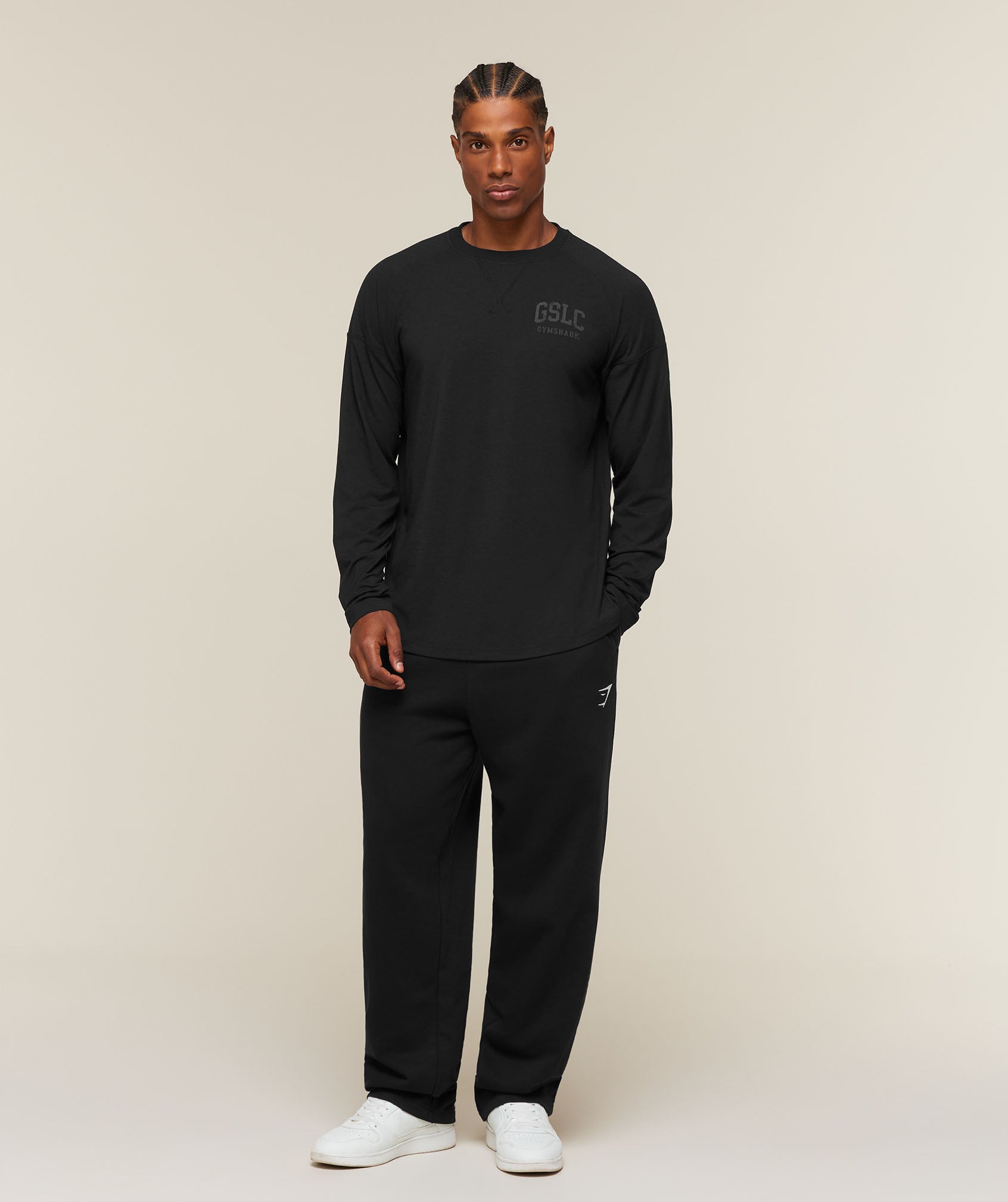 Gymshark GSLC Raglan Long Sleeve T-Shirt 'Black'