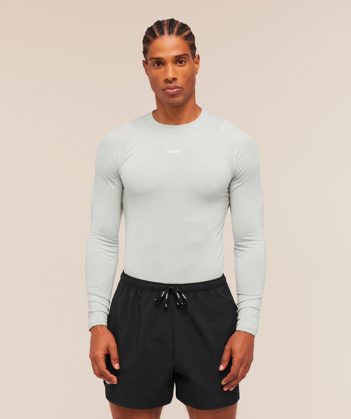 Gymshark Train Long Sleeve T-Shirt 'Light Grey'