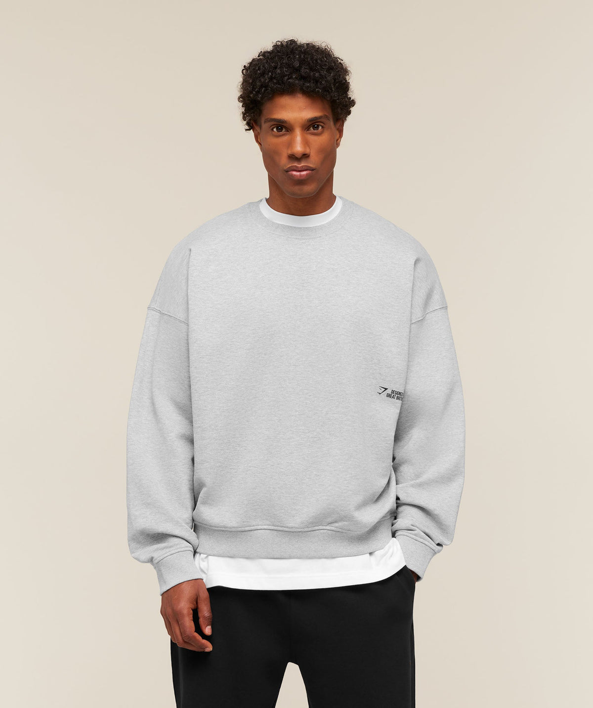 Gymshark Hybrid Sweatshirt 'Bros Soft Grey Marl'