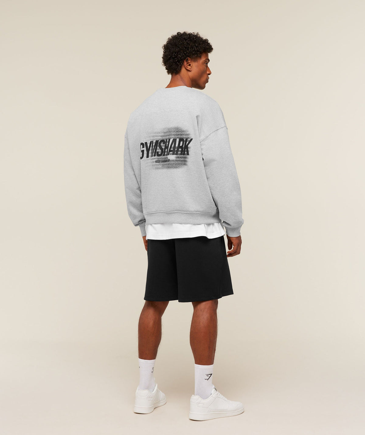 Gymshark Hybrid Sweatshirt 'Bros Soft Grey Marl'