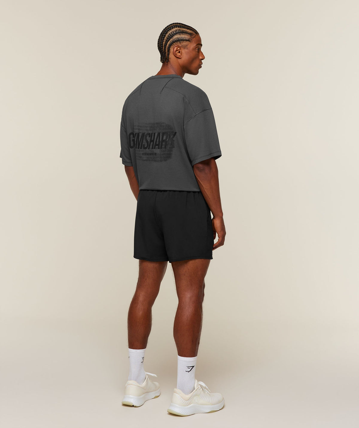 Gymshark Hybrid T-Shirt 'Onyx Grey'