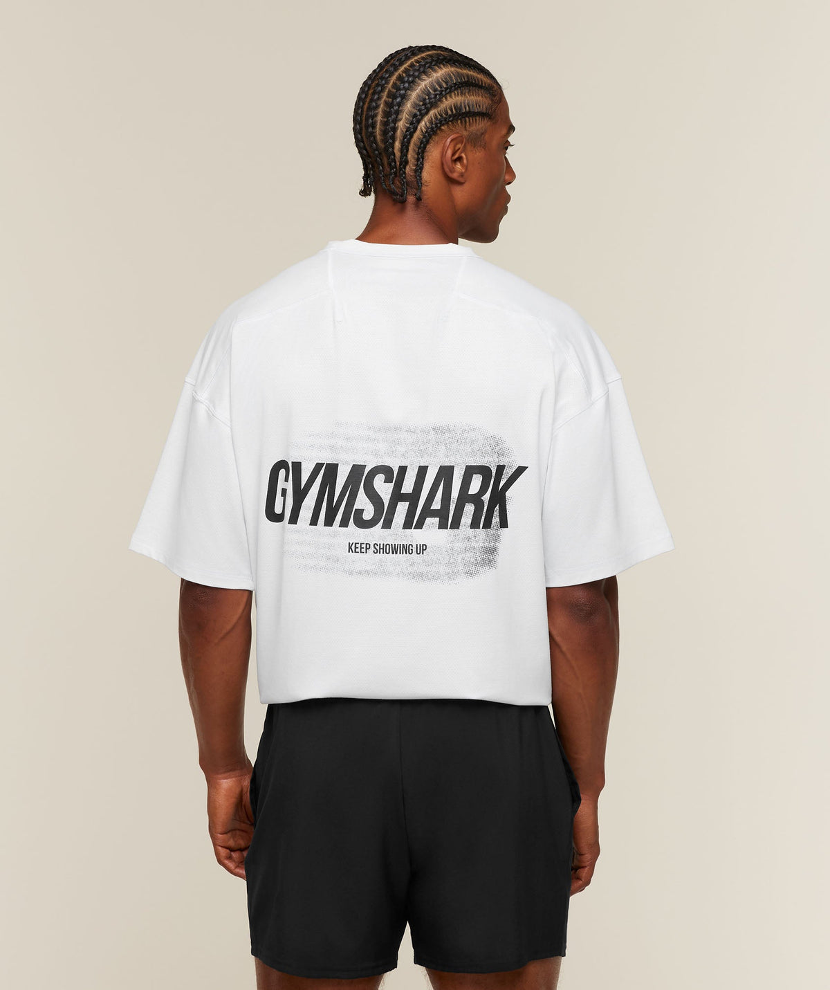 Gymshark Hybrid T-Shirt 'White'