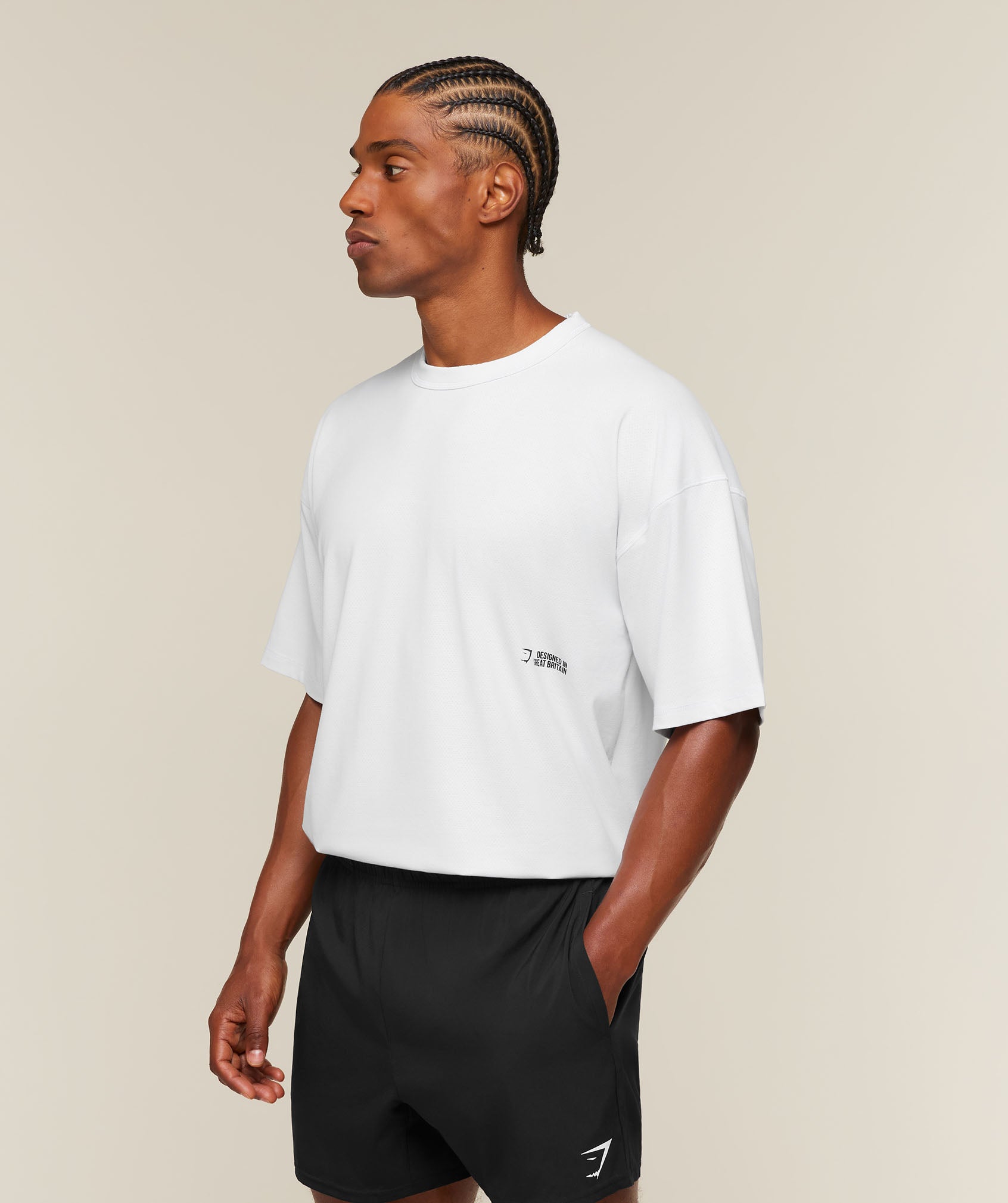 Gymshark Hybrid T-Shirt 'White'