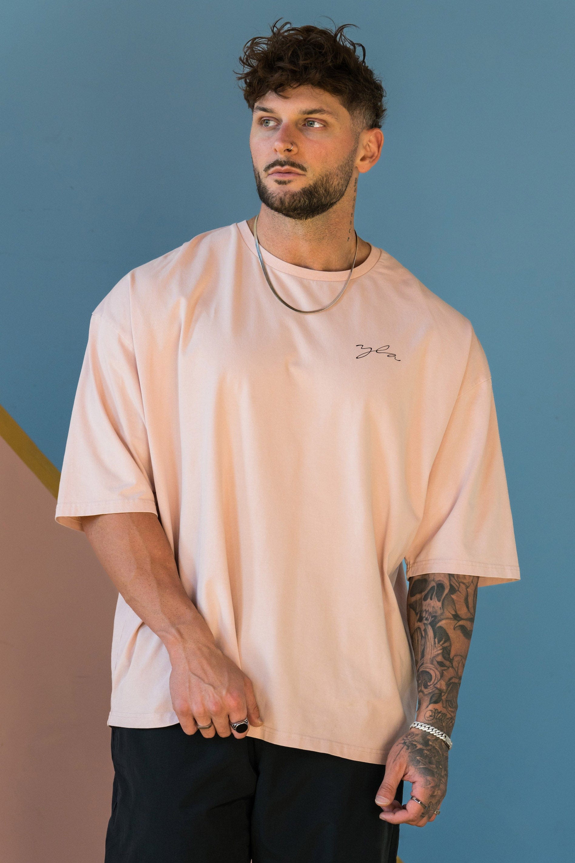YoungLA 464 Skyline Super Sized Tees 'Sepia Rose Wash'