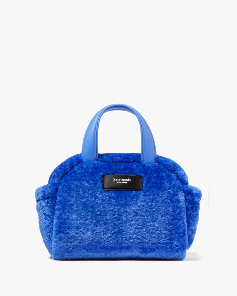 KateSpade Apres Chic Faux Shearling Satchel Fluorite