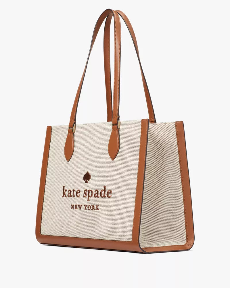 Kate Spade Ellie Canvas Large Tote 'Warm Gingerbread Multi'