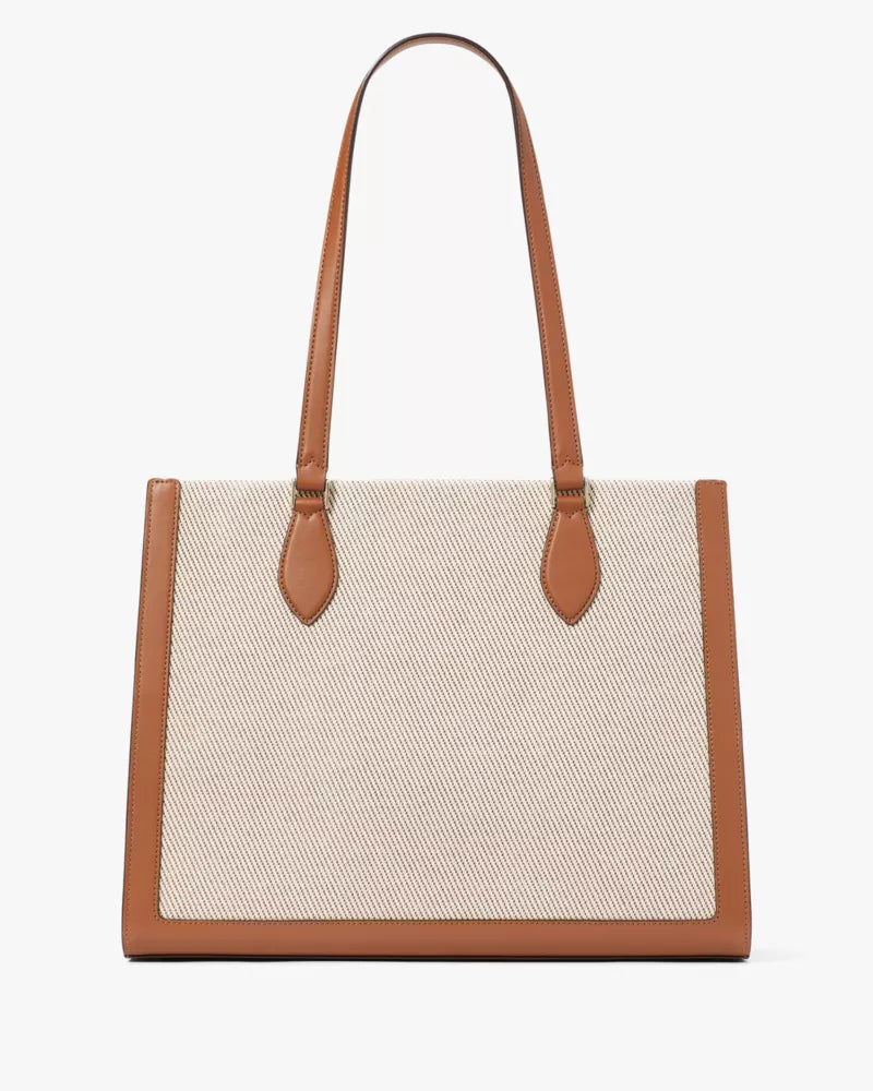 Kate Spade Ellie Canvas Large Tote 'Warm Gingerbread Multi'