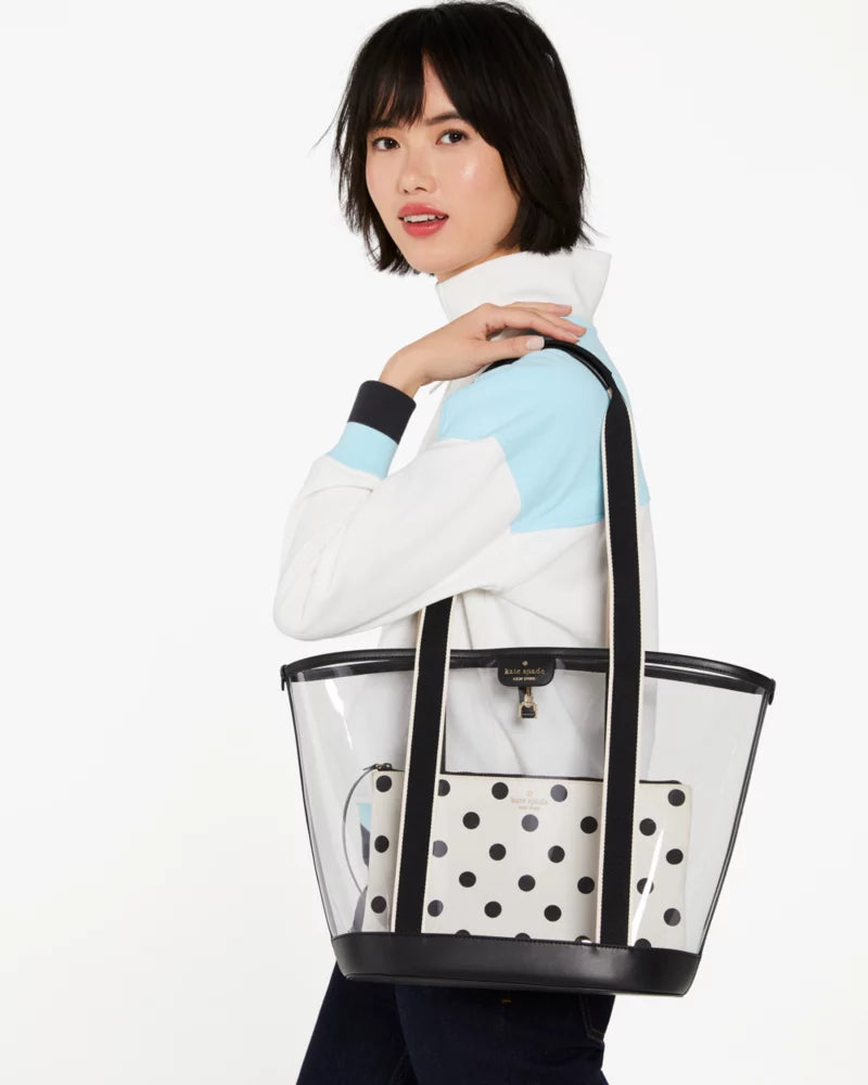 Kate Spade Clare See Through Tote 'Black Multi'