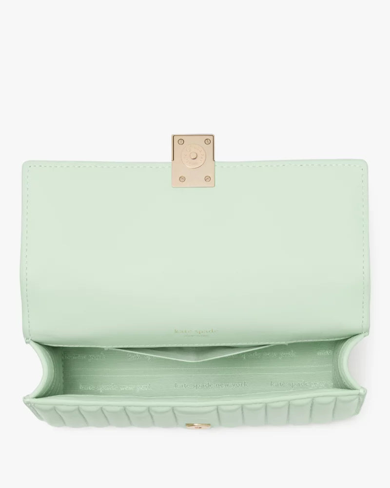 Kate Spade Deco Quilted Mini Flap Chain Crossbody 'Pistachio Ice'