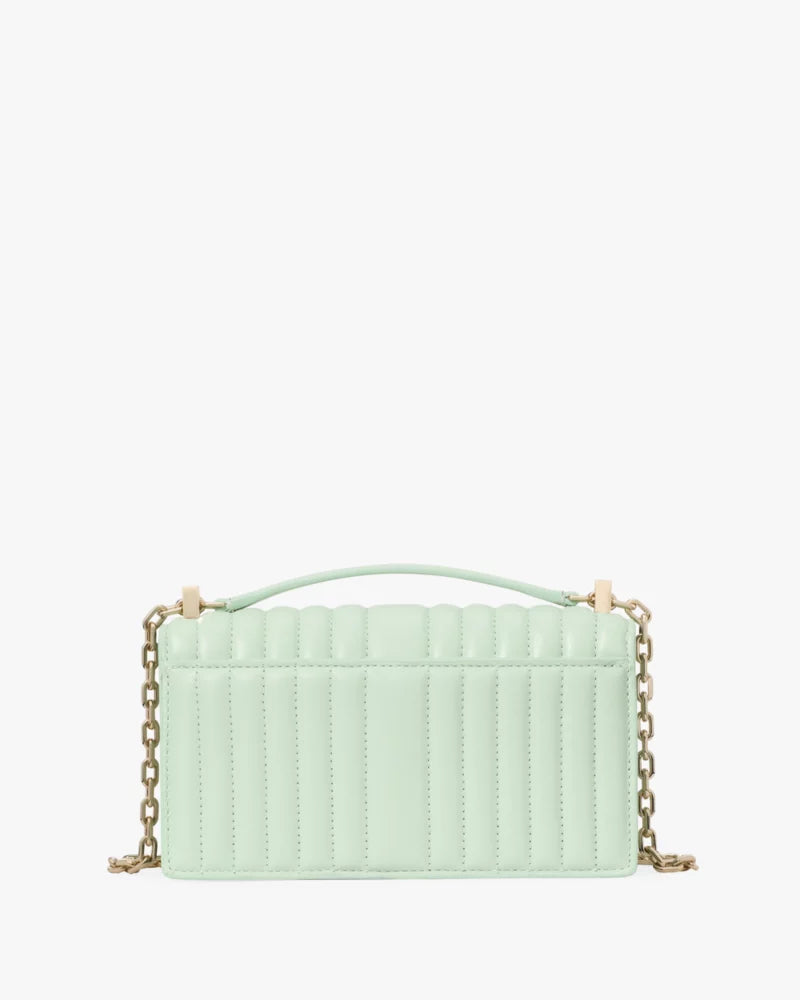 Kate Spade Deco Quilted Mini Flap Chain Crossbody 'Pistachio Ice'
