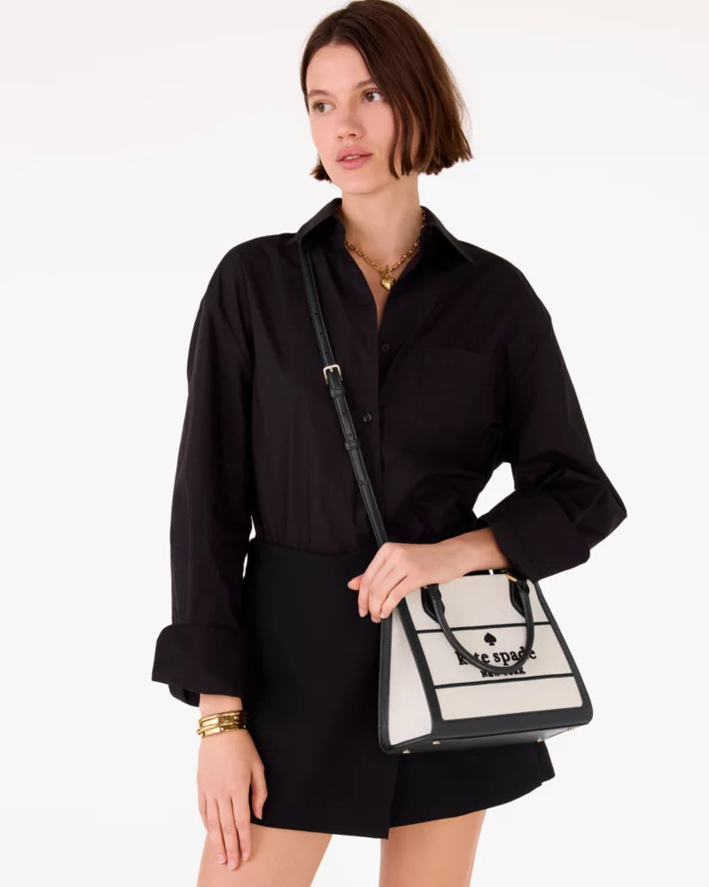 Kate Spade Ellie Canvas Small Tote 'Black Multi'