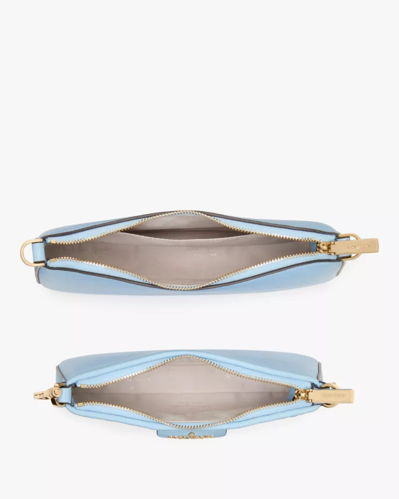 Kate Spade Duet Woven Leather Crossbody 'Montauk Blue'