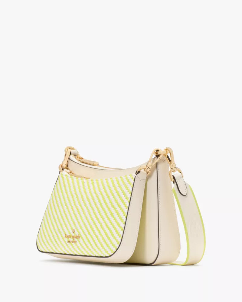 Kate Spade Duet Straw Crossbody 'Lime Slushy Multi'