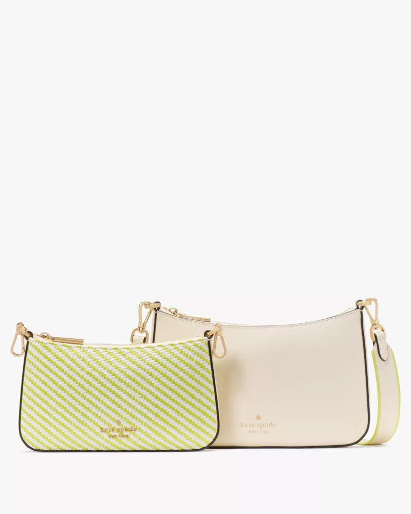 Kate Spade Duet Straw Crossbody 'Lime Slushy Multi'